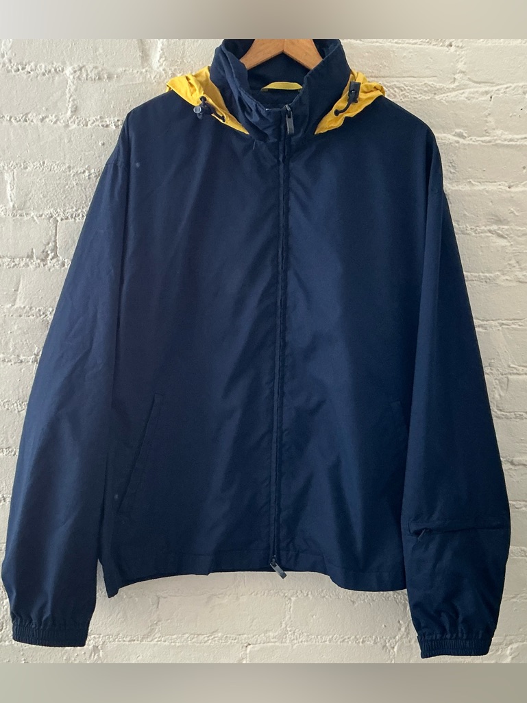 Vtg Polo Golf Ralph Lauren Jacket Mens Xl Packable Full Zip Hooded Windbreaker